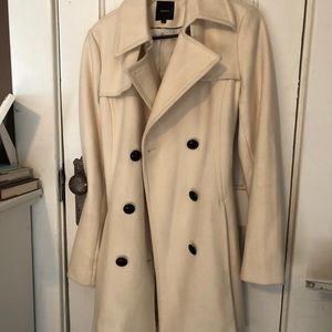 Express double breasted wool blend coat